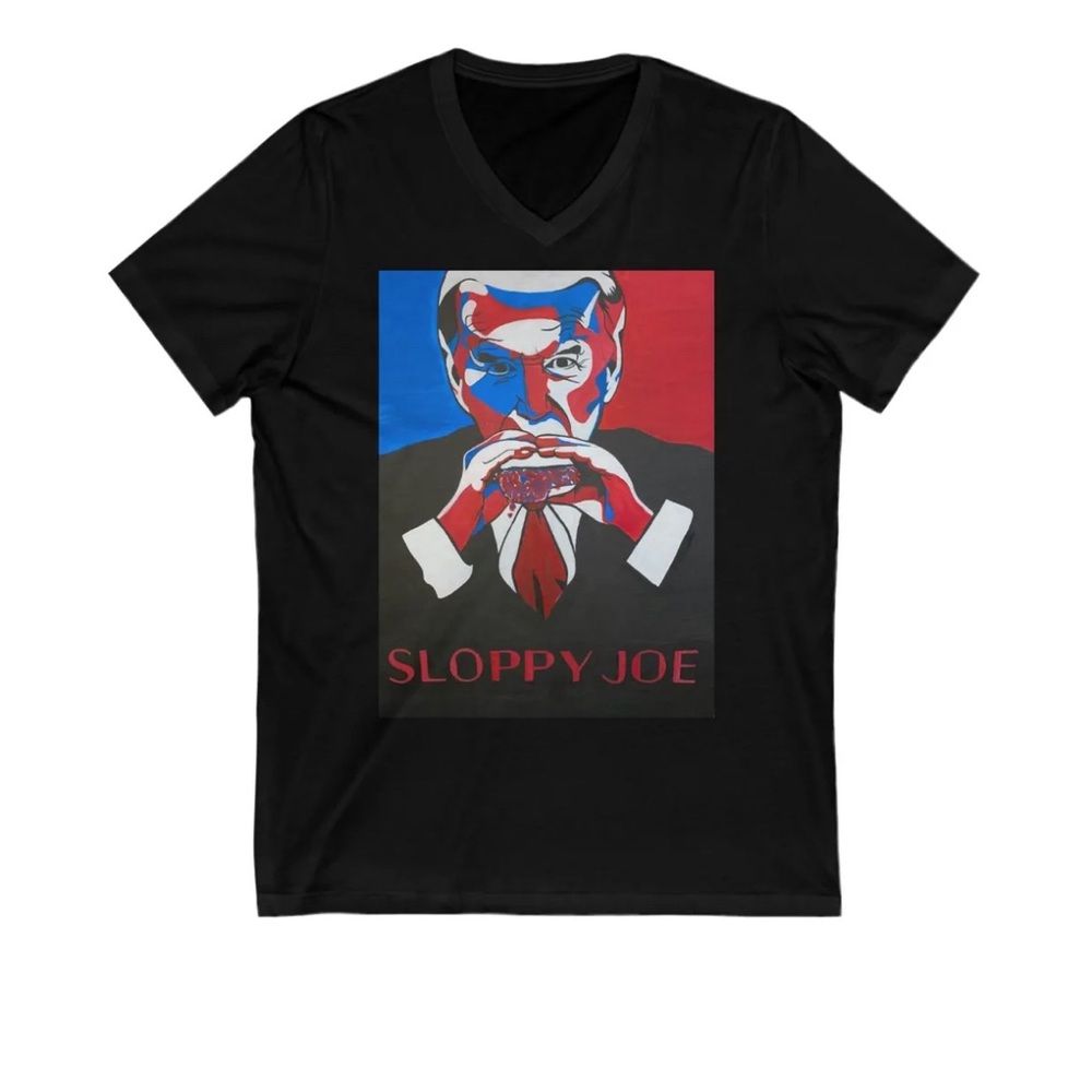 Official Unisex Joe Biden "Sloppy Joe" Jersey Short Sleeve V-Neck Tee